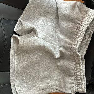 Grey oversized TLF sweat shorts